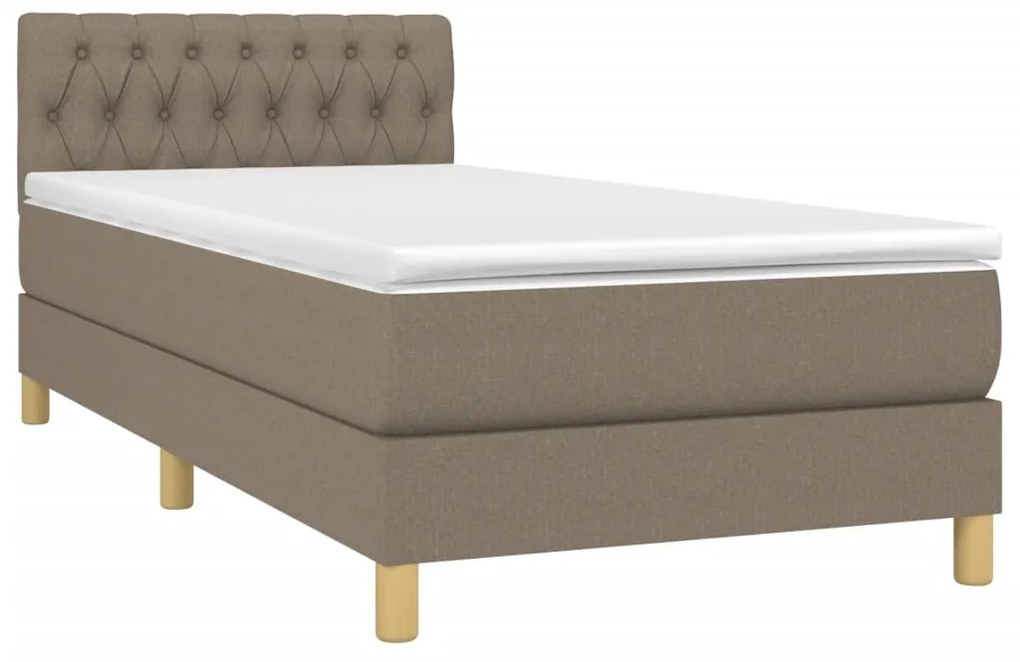 ΚΡΕΒΑΤΙ BOXSPRING ΜΕ ΣΤΡΩΜΑ TAUPE 90X200 ΕΚ. ΥΦΑΣΜΑΤΙΝΟ 3140829