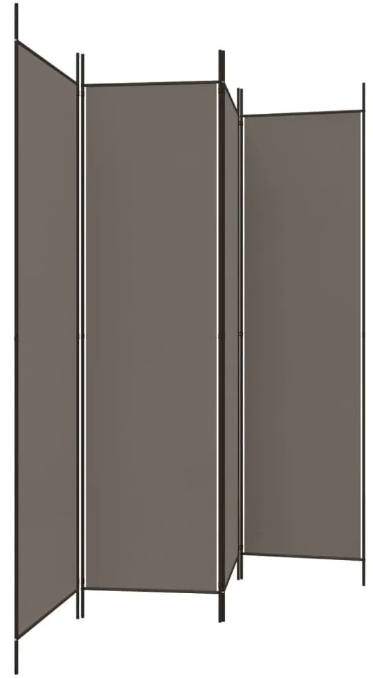 vidaXL Διαχωριστικό Δωματίου με 4 Πάνελ Ανθρακί 200x220 εκ. από Ύφασμα