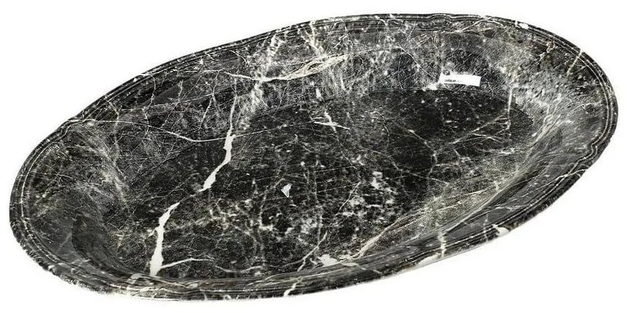 Πιατέλα Marble Οβάλ Rpm206K2 33Χ22cm Black Espiel Κεραμικό