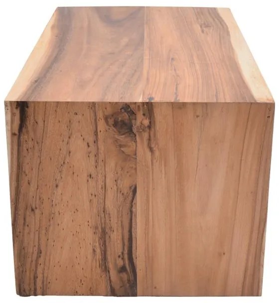 Τραπέζι σαλονιού Cardi Inart καρυδί teak ξύλο 110x60x50εκ 110x60x50 εκ.