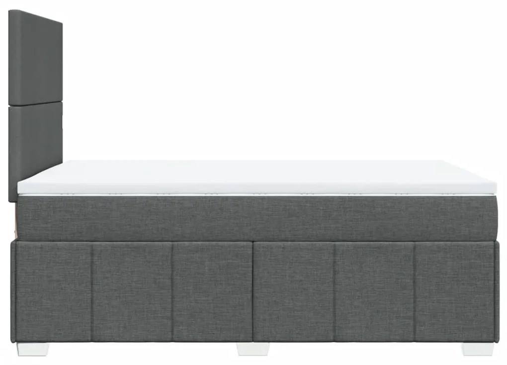 ΚΡΕΒΑΤΙ BOXSPRING ΜΕ ΣΤΡΩΜΑ ΣΚΟΥΡΟ ΓΚΡΙ 120X200 ΕΚ. ΥΦΑΣΜΑΤΙΝΟ 3291629