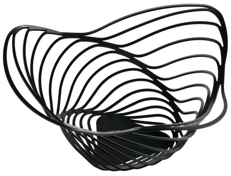 Φρουτιέρα Trinity ACO04/12 B Φ26x12cm Μεταλλική Black Alessi Μέταλλο