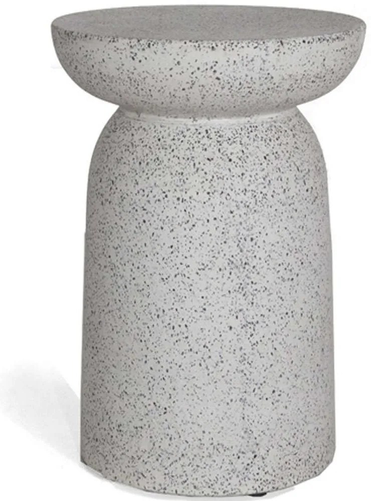 Σκαμπό Rieti 0800007 35x35x45cm Terazzo Grey-Black Soulworks