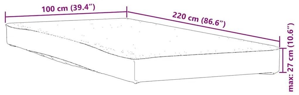 Προστατευτικό στρώματος Λευκό 100x220 εκ. Αδιάβροχο - Λευκό