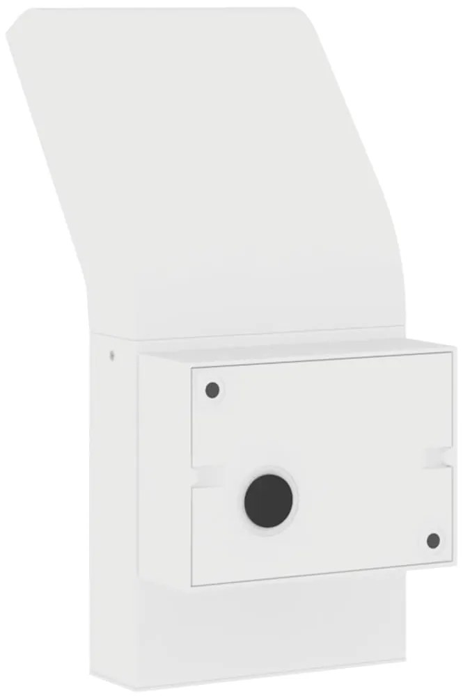 vidaXL Φωτιστικά Τοίχου Εξ. Χώρου LED με Αισθ. 2 τεμ Λευκό Χυτοσ/Αλουμ