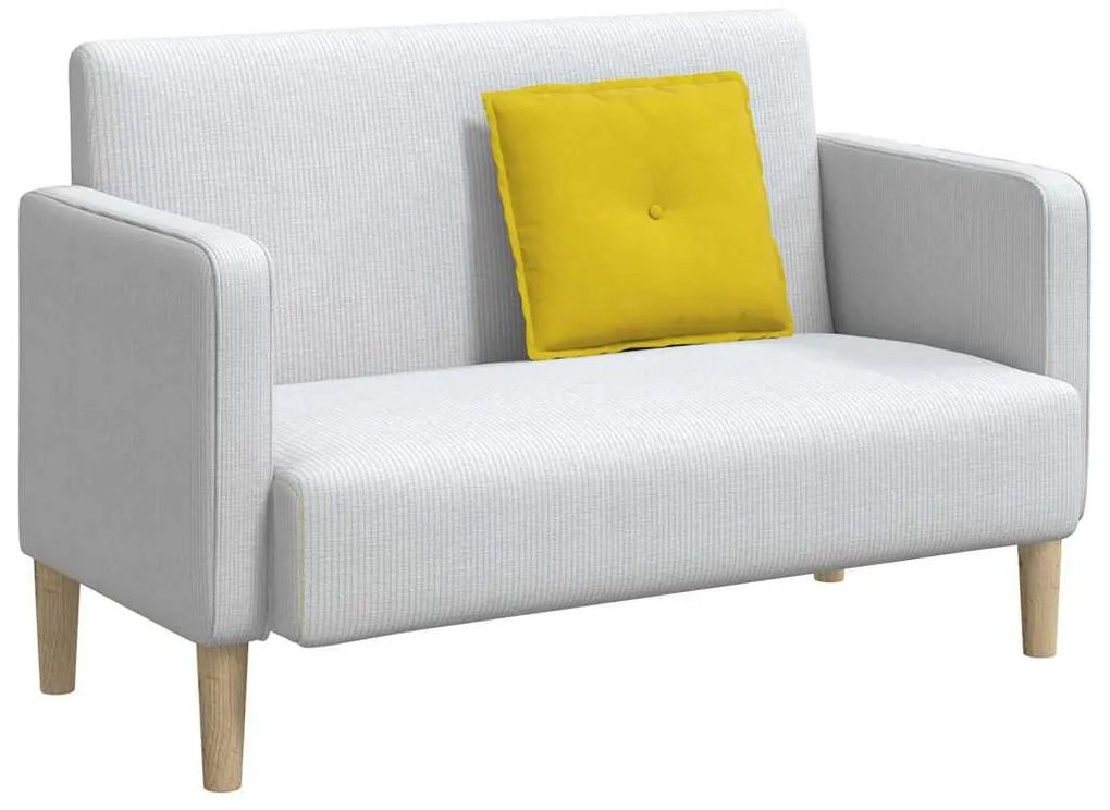 vidaXL Μαξιλάρι Πλάτης Κίτρινο 50 x 45 εκ. Υφασμάτινο Κορντουρά