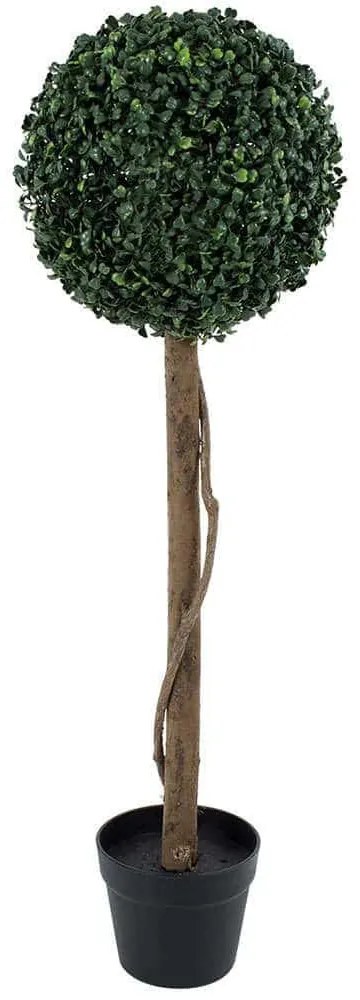Τεχνητό Δέντρο Πυξός 20406 90cm Beige-Green Globostar Πολυαιθυλένιο,Ξύλο