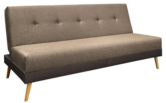 Καναπές - Κρεβάτι Napster Fylliana Cappuccino ύφασμα με Καφέ Ρίγα 180x80x95εκ 180x80x95 εκ.