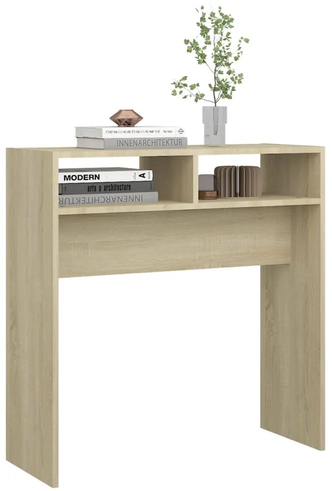 vidaXL Τραπεζάκι Κονσόλα Sonoma Δρυς 78x30x80 εκ. από Επεξ. Ξύλο