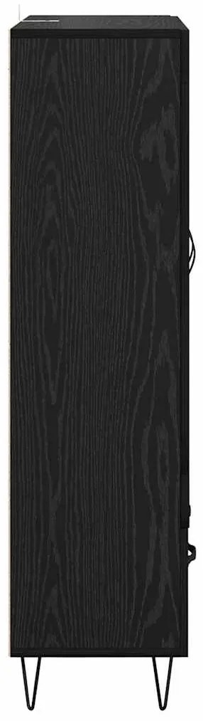 vidaXL Highboard Μαύρη Οξυά 69,5 x 31 x 115 εκ. Επεξεργασμένο ξύλο