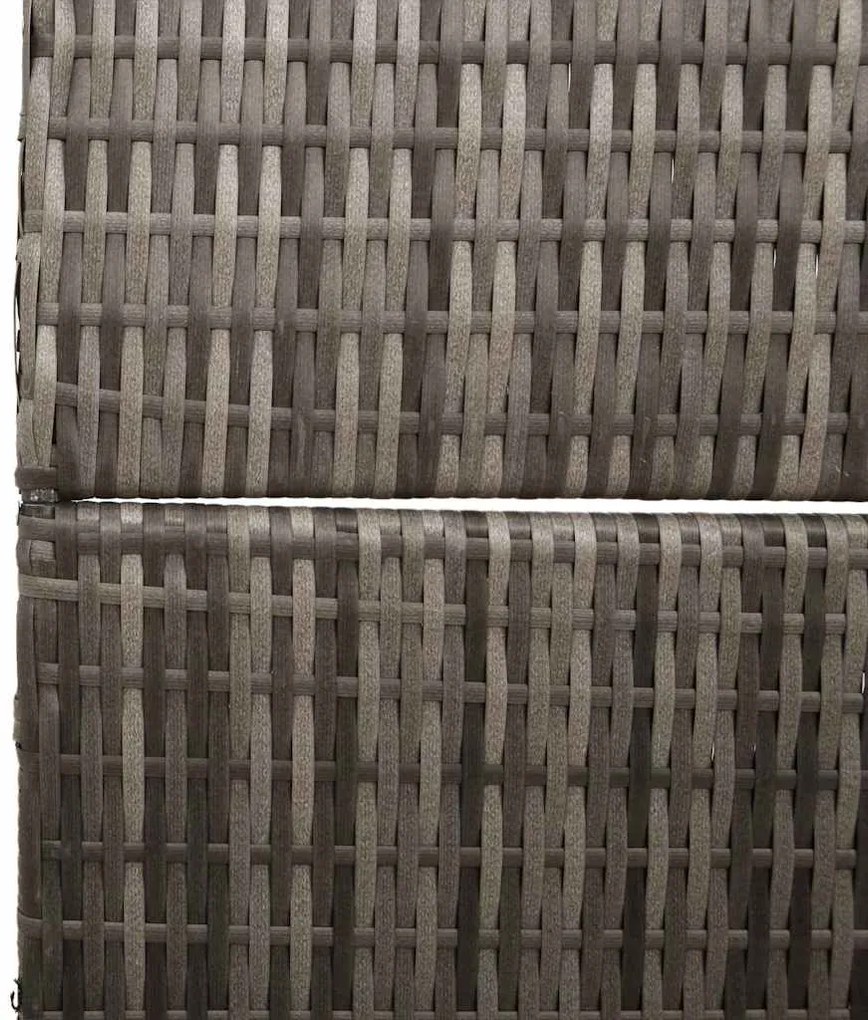 vidaXL Διαχωριστικό Δωματίου Γκρι 146 x 180 εκ. συνθετικό ρατάν