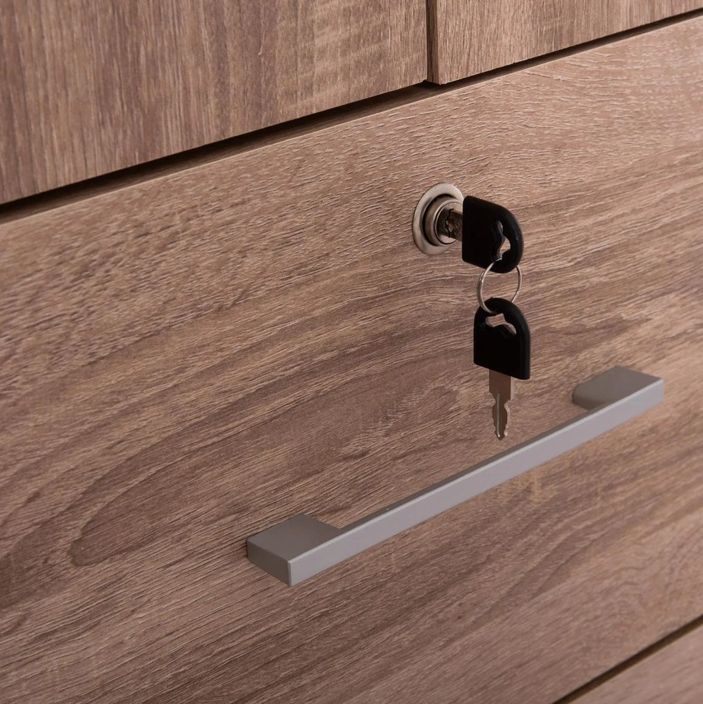 Ντουλάπα με Συρτάρια REINA Δίφυλλη Sonama Oak 80x48x183Υεκ. 80x48x183 εκ.