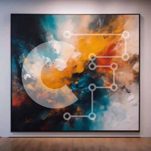 Intra Συλλεκτικό Ξύλινο Παζλ Plywood  4mm - Ζωντανή αφηρημένη ζωγραφική σε ένα άδειο δωμάτιο Σε Ξύλινο Κουτί - Διαστάσεις Puzzle: 10x10 cm – 25 κομμάτια