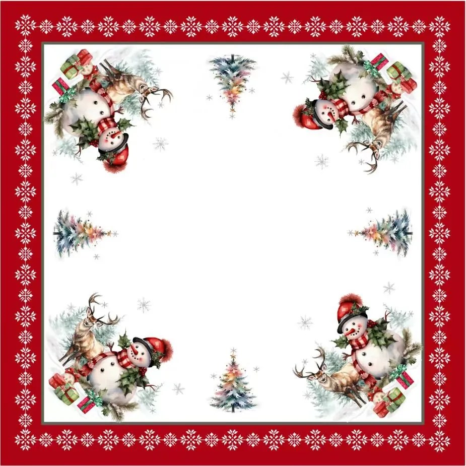 Χριστουγεννιάτικο Τραπεζομάντηλο 140X180CM Σχέδιο 08 17364