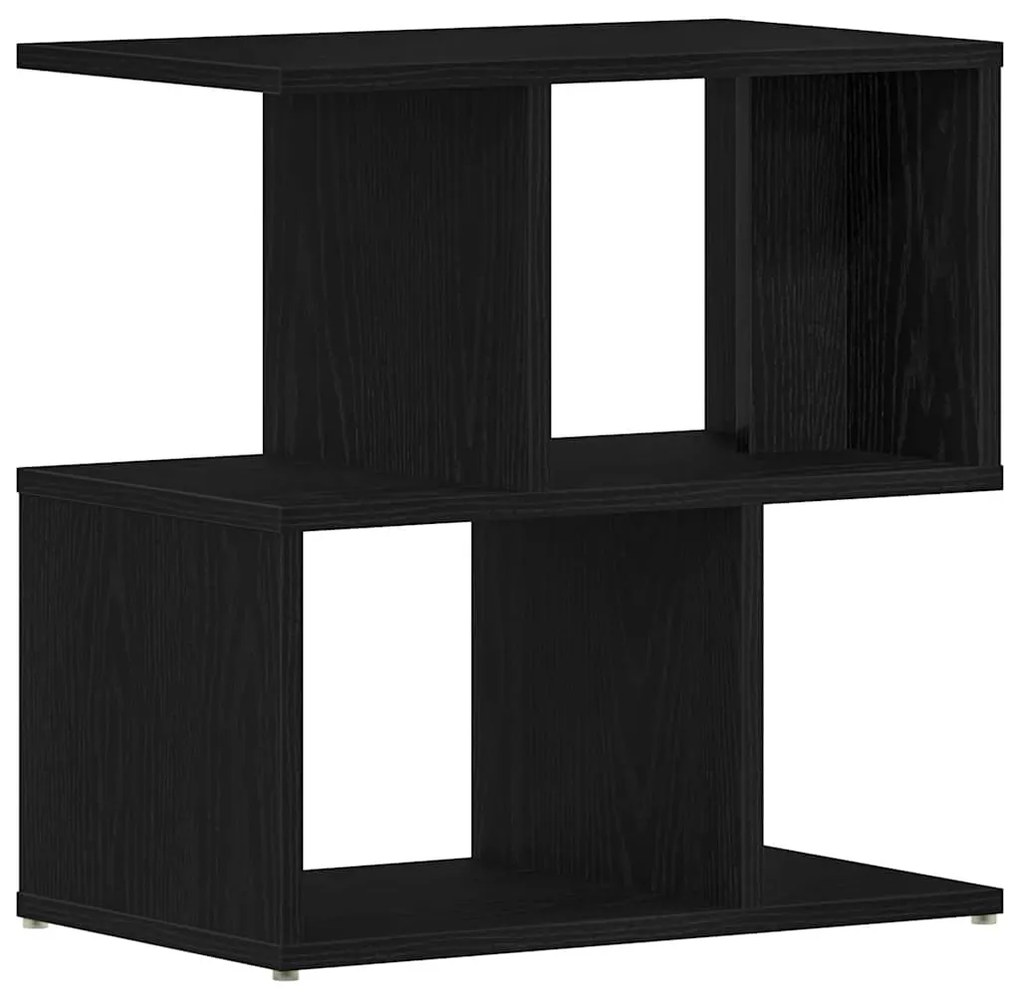 vidaXL Κομοδίνο 2 pcs Μαύρη δρυς 50 x 30 x 51,5 εκ. Επεξεργασμένο ξύλο