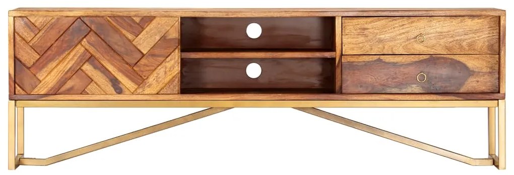 vidaXL Έπιπλο Τηλεόρασης 140 x 30 x 45 εκ. από Μασίφ Ξύλο Ακακίας