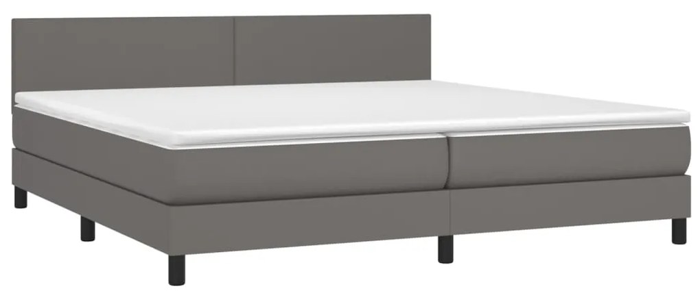 ΚΡΕΒΑΤΙ BOXSPRING ΜΕ ΣΤΡΩΜΑ ΓΚΡΙ 200X200 ΕΚ. ΣΥΝΘΕΤΙΚΟ ΔΕΡΜΑ 3141027