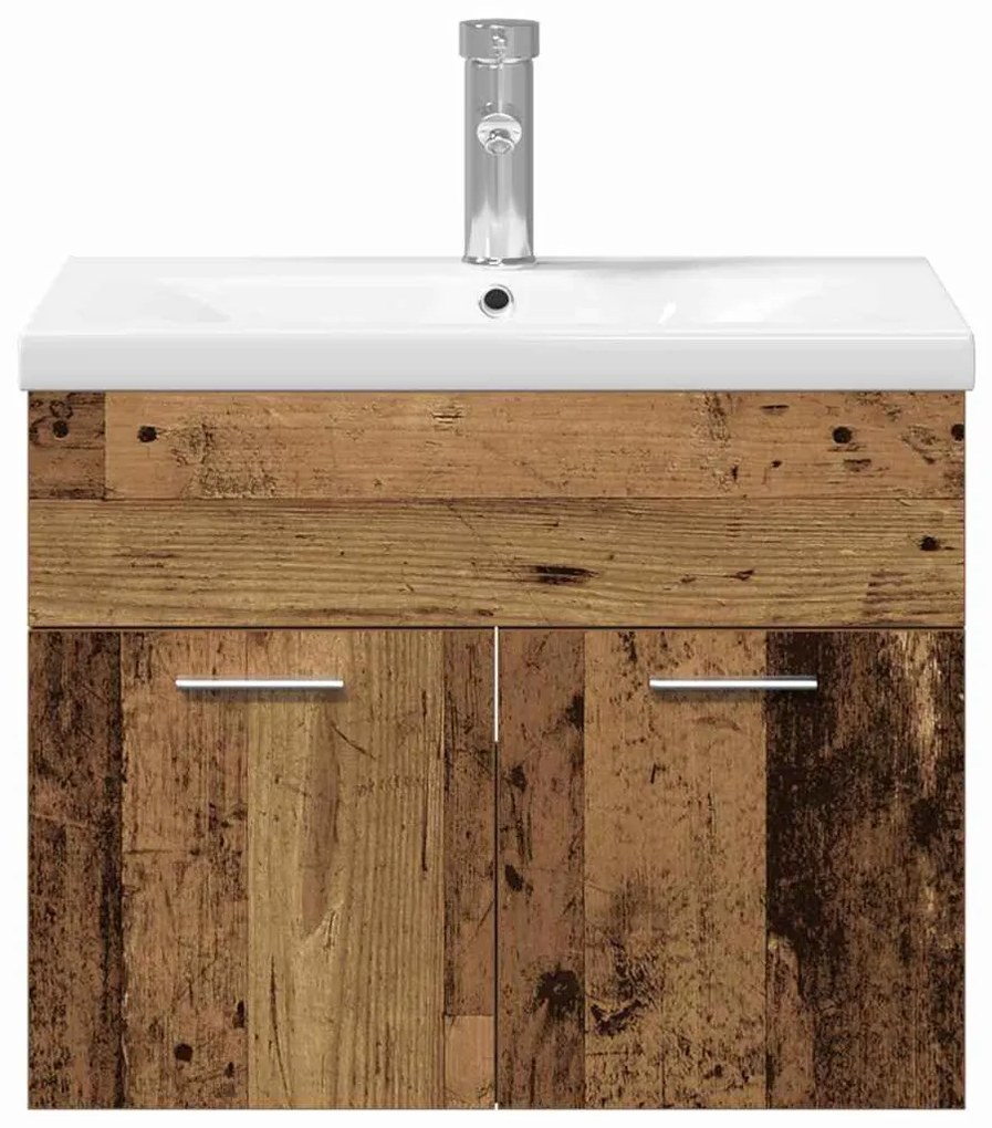 vidaXL Σετ Επίπλων Μπάνιου Επιτοίχιο με αποθήκευση Επεξεργασμένο ξύλο