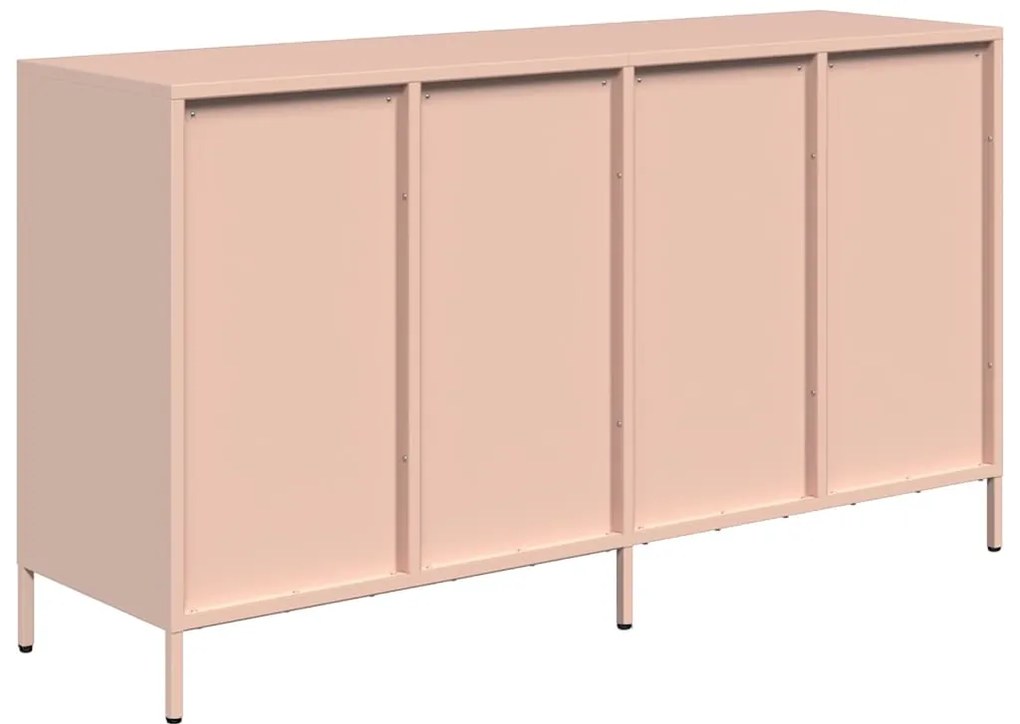 vidaXL Ντουλάπι Ροζ 135x39x73,5 εκ. από Χάλυβα Ψυχρής Έλασης