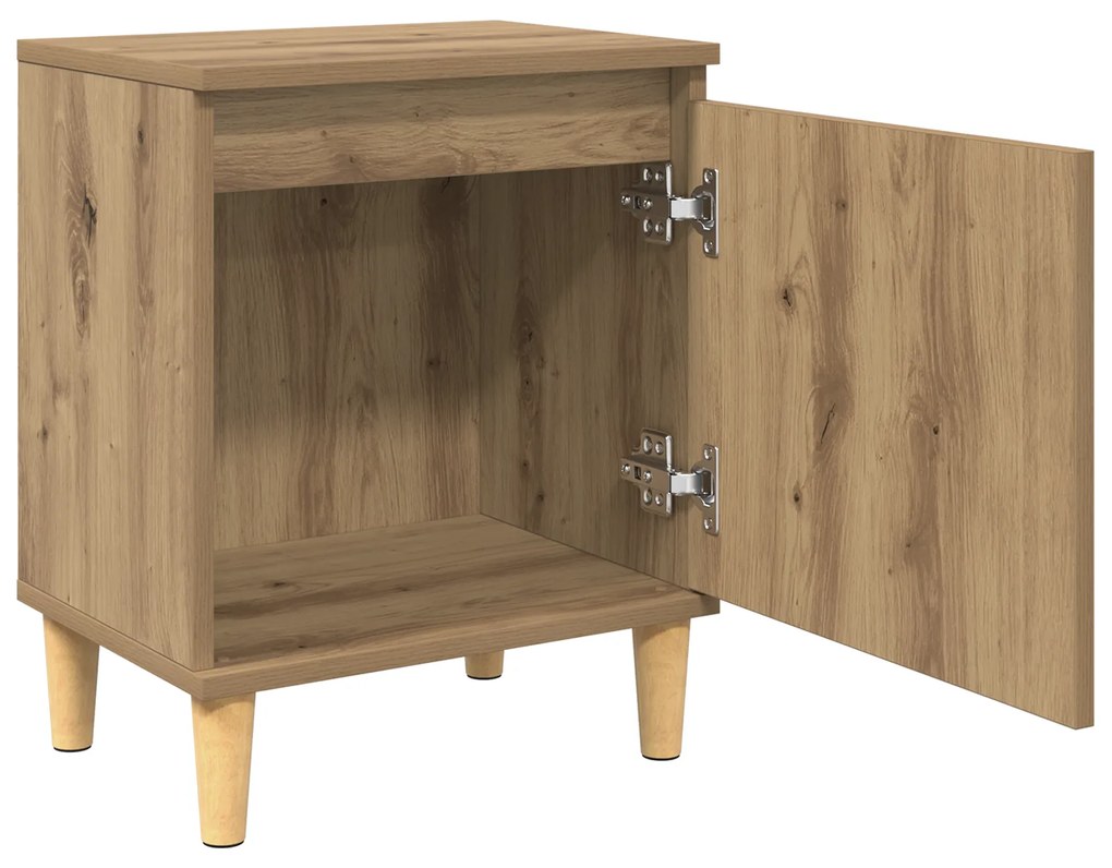 vidaXL Artisan Oak Κομοδίνο Οξιά artisan MDF 40 x 30 x 50 εκ. Κομοδίνο