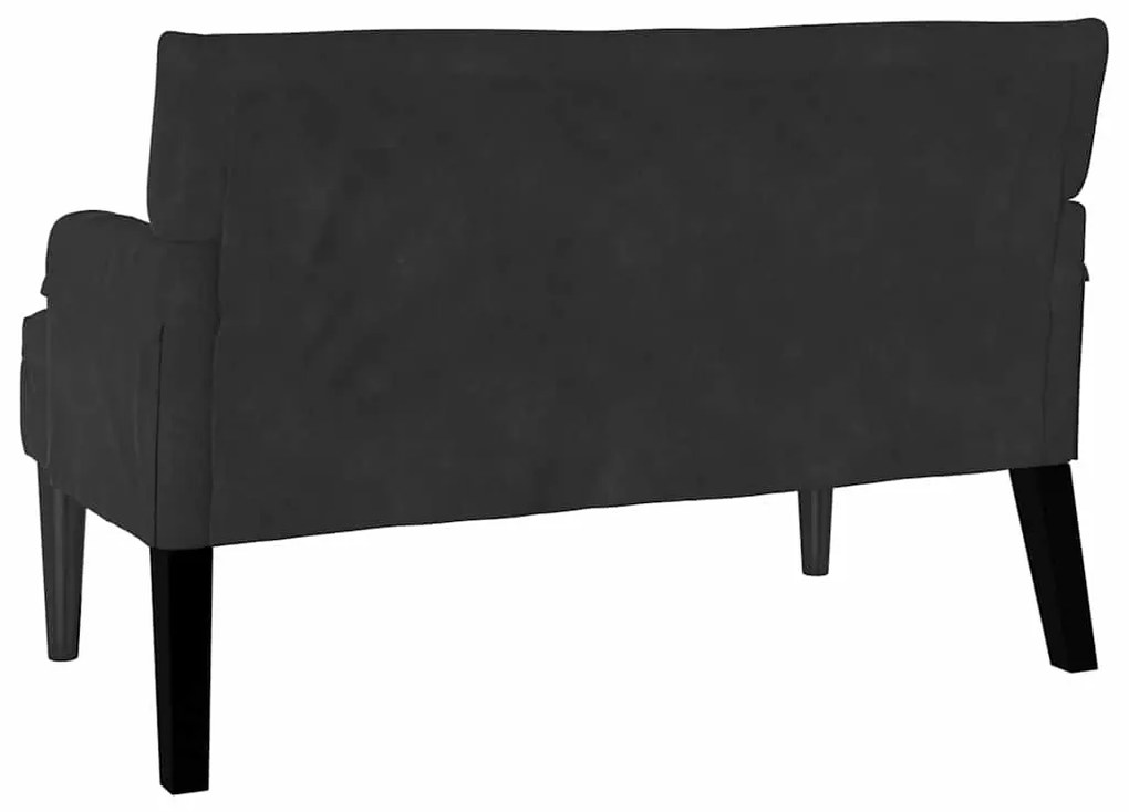 vidaXL Καναπές Chesterfield Μαύρο 112 x 65,5 x 75 εκ. Βελούδο