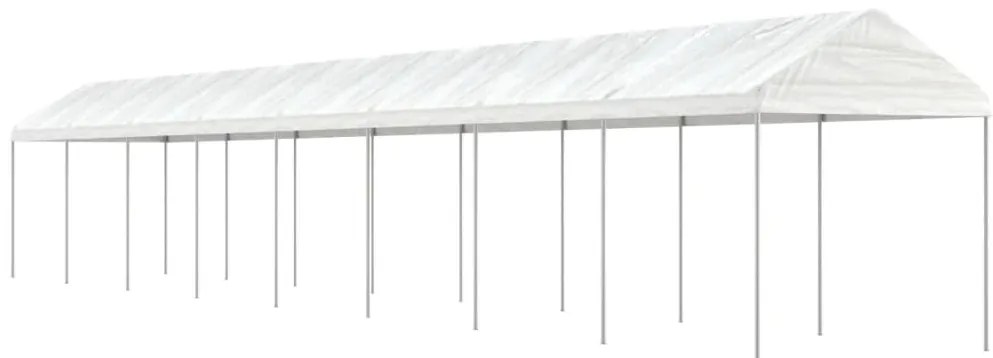 vidaXL Κιόσκι με Τέντα Λευκό 17,84 x 2,28 x 2,69 μ. από Πολυαιθυλένιο