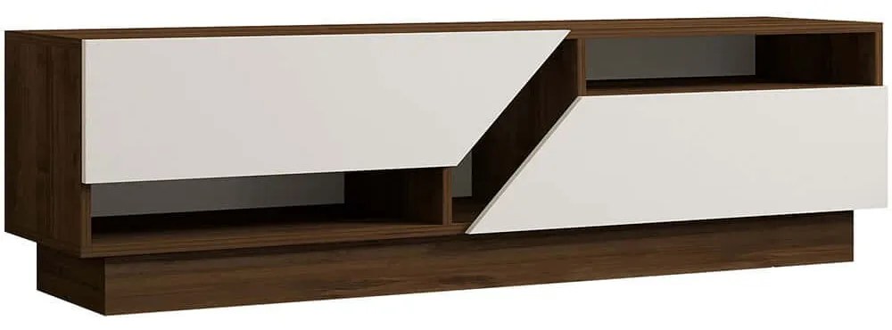Έπιπλο Τηλεόρασης Koza 835PUQ3058 160x40x45cm Walnut-White