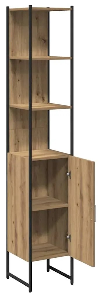 vidaXL Ντουλάπι Μπάνιου με ράφι artisan δρυς 33 x 33 x 185,5 εκ