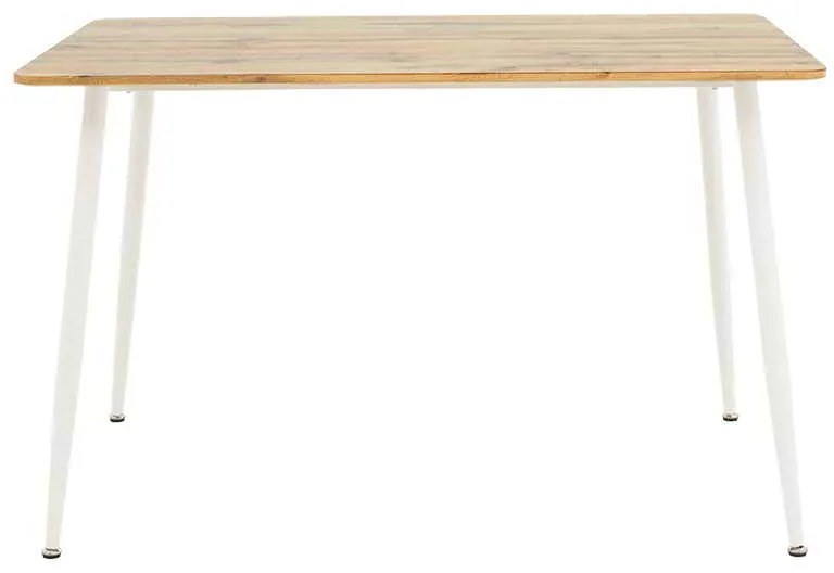 Τραπέζι Cuba pakoworld MDF sonoma-λευκό 120x80x75εκ