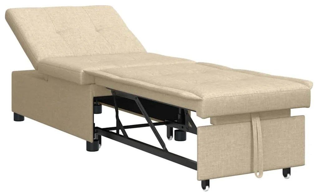 vidaXL Κρεβάτι καναπές Κρεμ 194 x 50 x 82 εκ. Κόντρα πλακέ