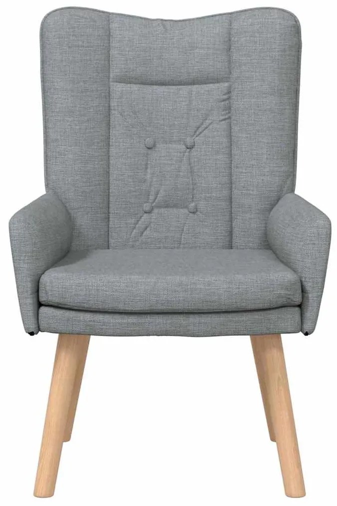 vidaXL Χαλαρωτική Πολυθρόνα Ανοιχτό γκρι 63 x 67 x 94 εκ. ύφασμα