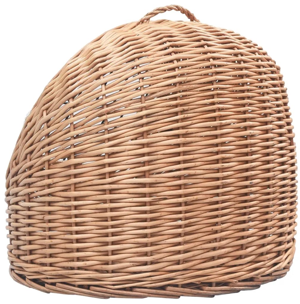 vidaXL Καλάθι Μεταφοράς Γάτας 60 x 45 x 45 εκ. από Φυσικό Ξύλο Ιτιάς