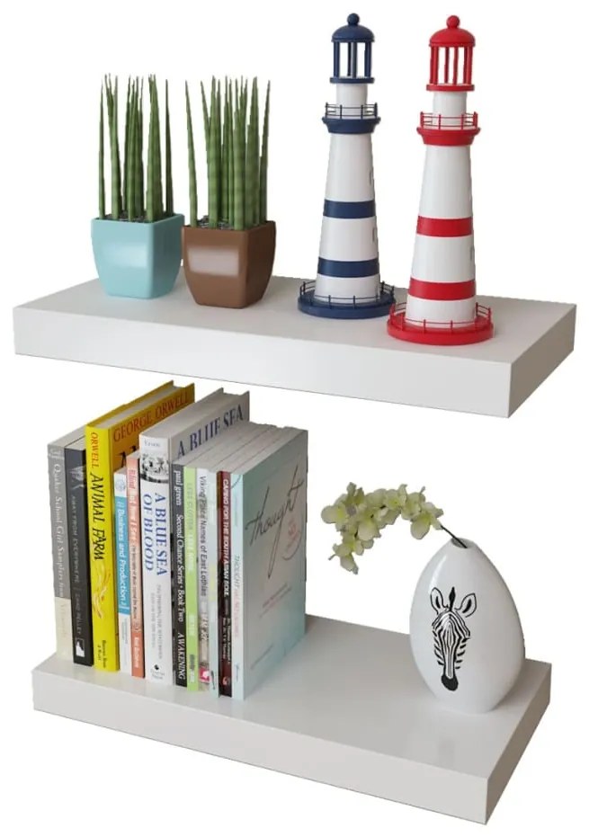 vidaXL Ράφια Τοίχου 4 τεμ. Λευκά 40 εκ.