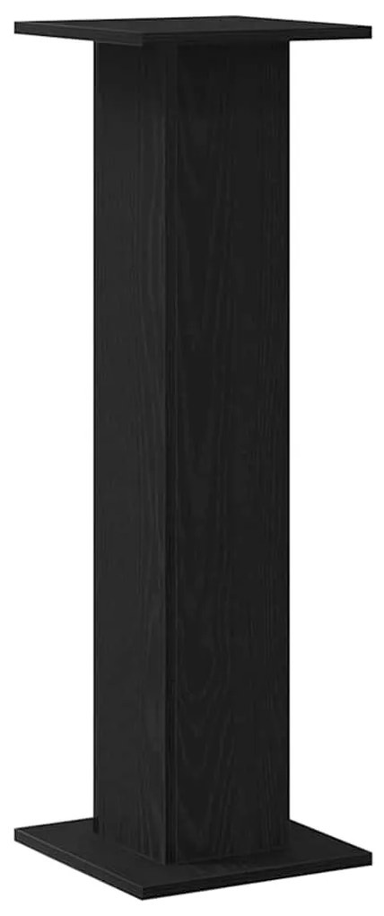 vidaXL Βάση φυτών 2 pcs Μαύρη Οξυά 30 x 30 x 95 cm Επεξεργασμένο ξύλο