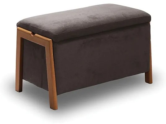 DALI ΣΚΑΜΠΟ VELVET BROWN ΜΕ ΑΠΟΘ. ΧΩΡΟ 75X42X44εκ. ZITA PLUS 75X42X44εκ.