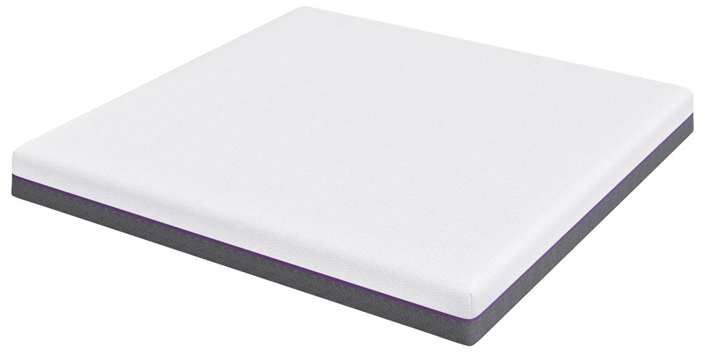 vidaXL Στρώμα Λευκό, Γκρίζο 200 x 200 cm Pěna