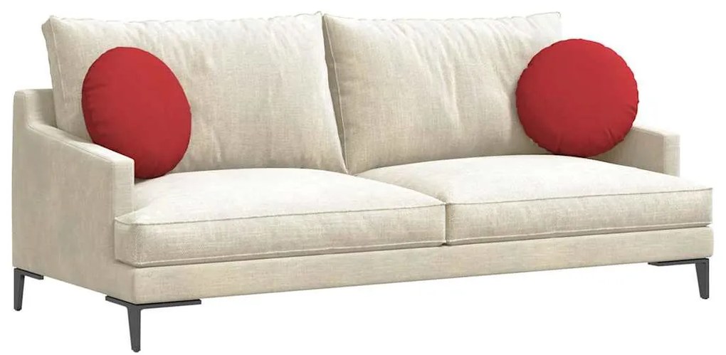 vidaXL Μαξιλάρια καθισμάτων 2 pcs Κόκκινο Ø40 x 13 εκ ύφασμα