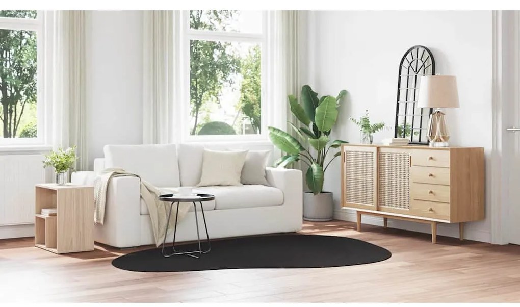 vidaXL Χαλί Μαύρο 160 x 230 cm Πολυεστέρας