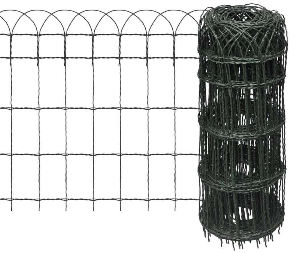 vidaXL Μπορντούρα Κήπου 25x0,65 μ. Σίδηρος με Ηλεκτρ/τική Βαφή Πούδρας