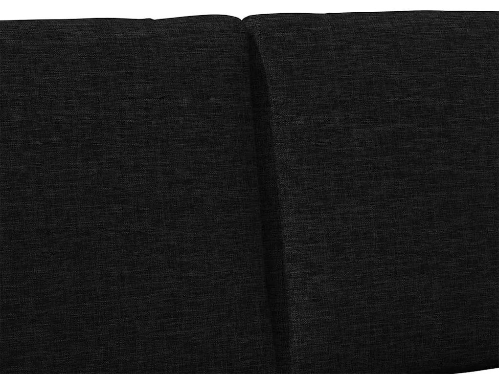 vidaXL Ταπετσαρισμένο κεφαλάρι Μαύρο 200 cm Στερεά ξυλεία πεύκου