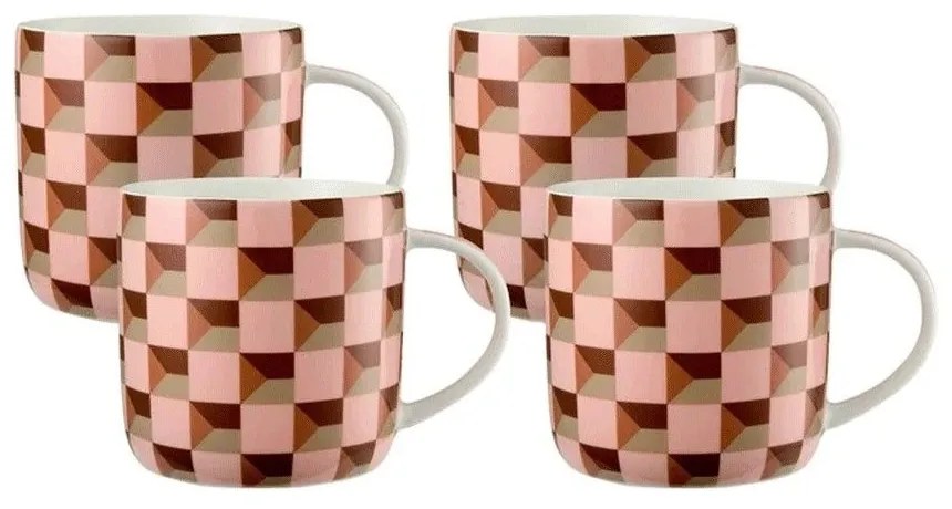 Κούπες Syracuse (Σετ 4Τμχ) DX1415 480ml Peach Maxwell &amp; Williams Porcelain