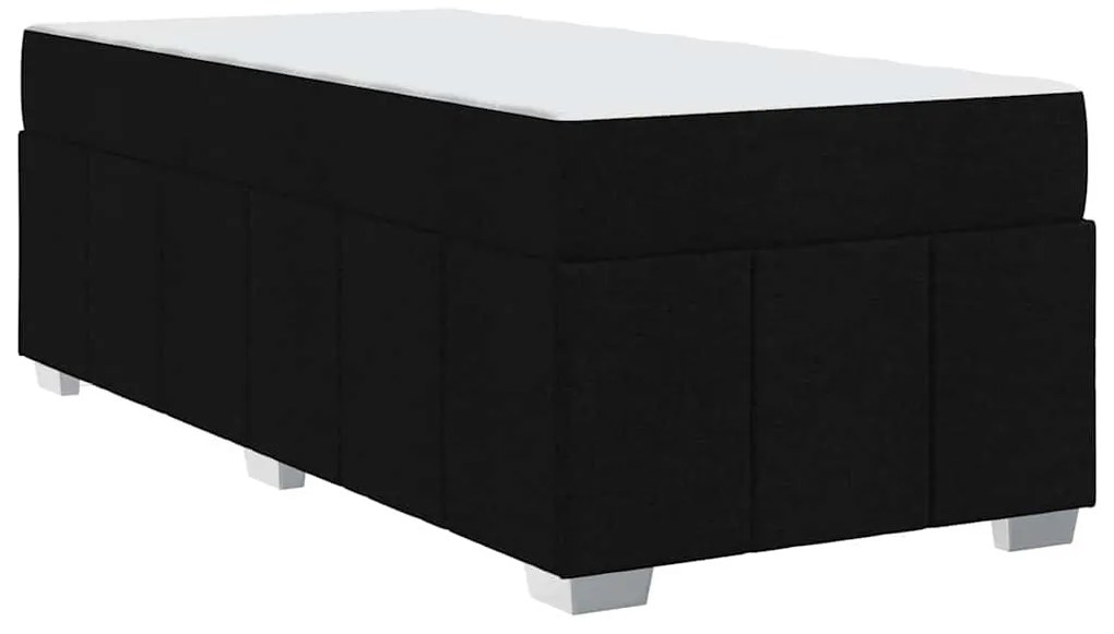 vidaXL Σκελετός Κρεβατιού με στρώμα Μαύρο 90 x 200 cm ύφασμα