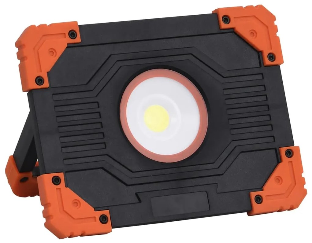 vidaXL Προβολέας LED Φορητός 10 W Ψυχρό Λευκό από ABS