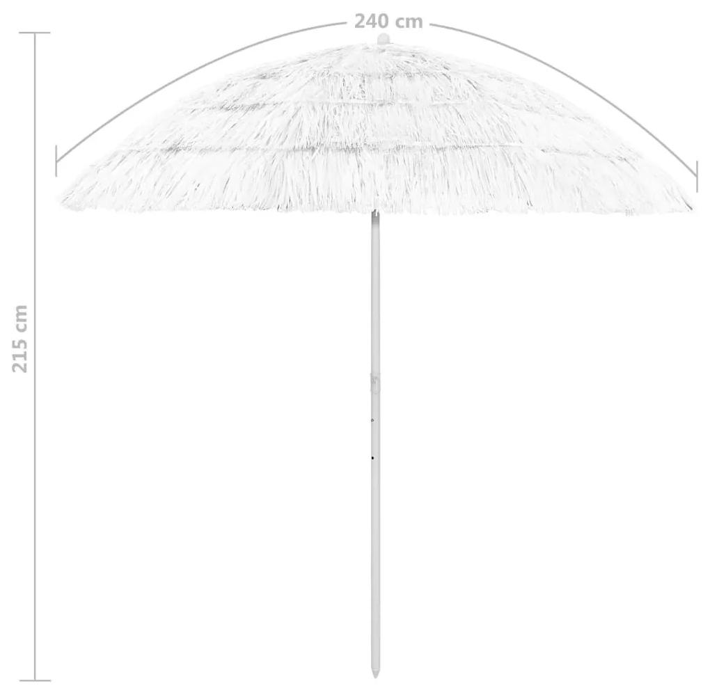 Ομπρέλα Θαλάσσης Hawaii Λευκή 240 εκ. - Λευκό