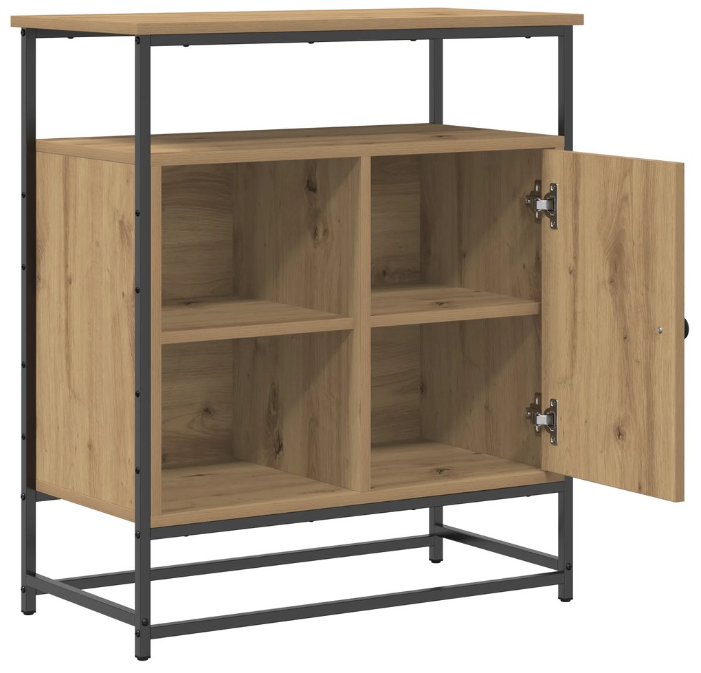 vidaXL Μπουφές Artisan Oak 69x35x80 εκ από Επεξεργασμένο Ξύλο και Χάλυβα