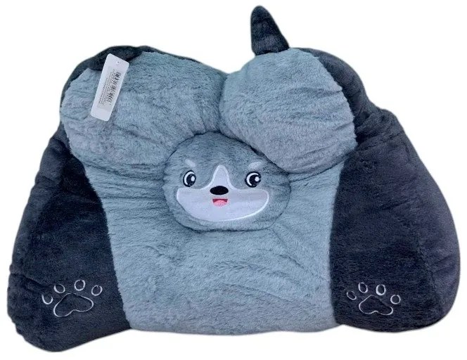 Μαξιλάρι πλάτης λούτρινο 45cm  Μπλε/Γκρι