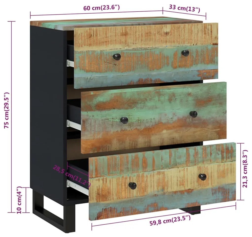 ΝΤΟΥΛΑΠΙ 60 X 33 X 75 ΕΚ. ΑΠΟ ΜΑΣΙΦ ΑΝΑΚΥΚΛΩΜΕΝΟ ΞΥΛΟ 345231