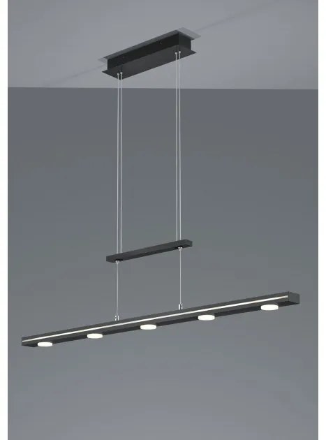 Κρεμαστό Φωτιστικό Οροφής 7xLED 4W Up Down Switch Dimmer 3000Κ/5000Κ Lacal Trio Lighting-379190732-Μαύρο 379190732
