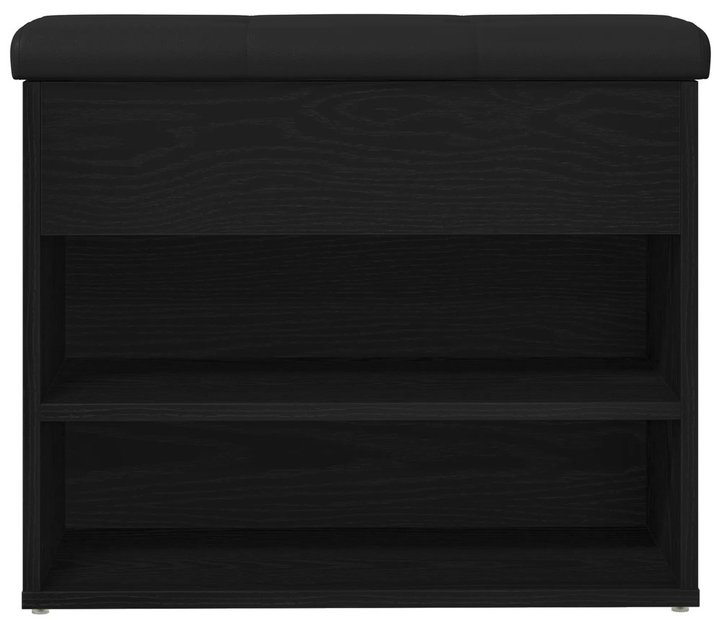 vidaXL Παγκάκι Αποθήκευσης Μαύρο Δρυς 60x30x48 εκ. Επεξεργασμένο Ξύλο