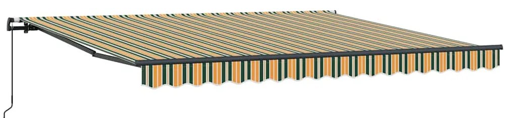 vidaXL Αντιανεμικό Πράσινο και κίτρινο 400 x 350 εκ ύφασμα
